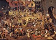BRUEGEL, Pieter the Elder The fright between Carnival and Lent oil on canvas